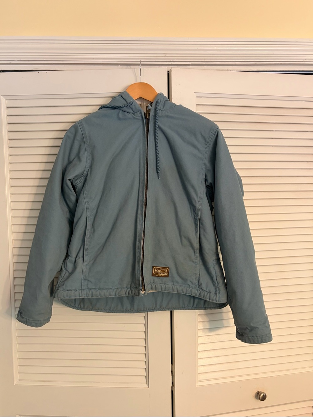 Light Blue Hooded Utility Jacket